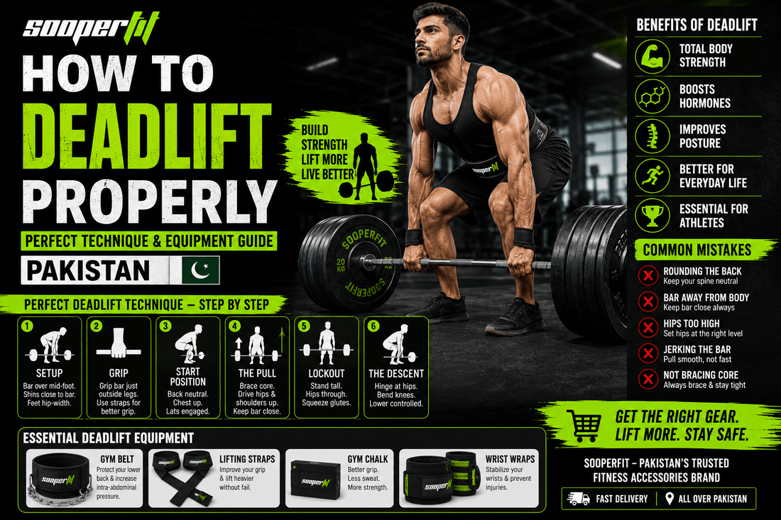 How to Deadlift Properly — Perfect Technique and Equipment Guide Pakistan - Sooperfit