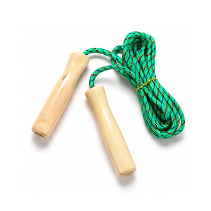 SooperFit Adjustable Skipping Rope 2.5M Wooden Handle Jump Rope for Fitness & Exercise