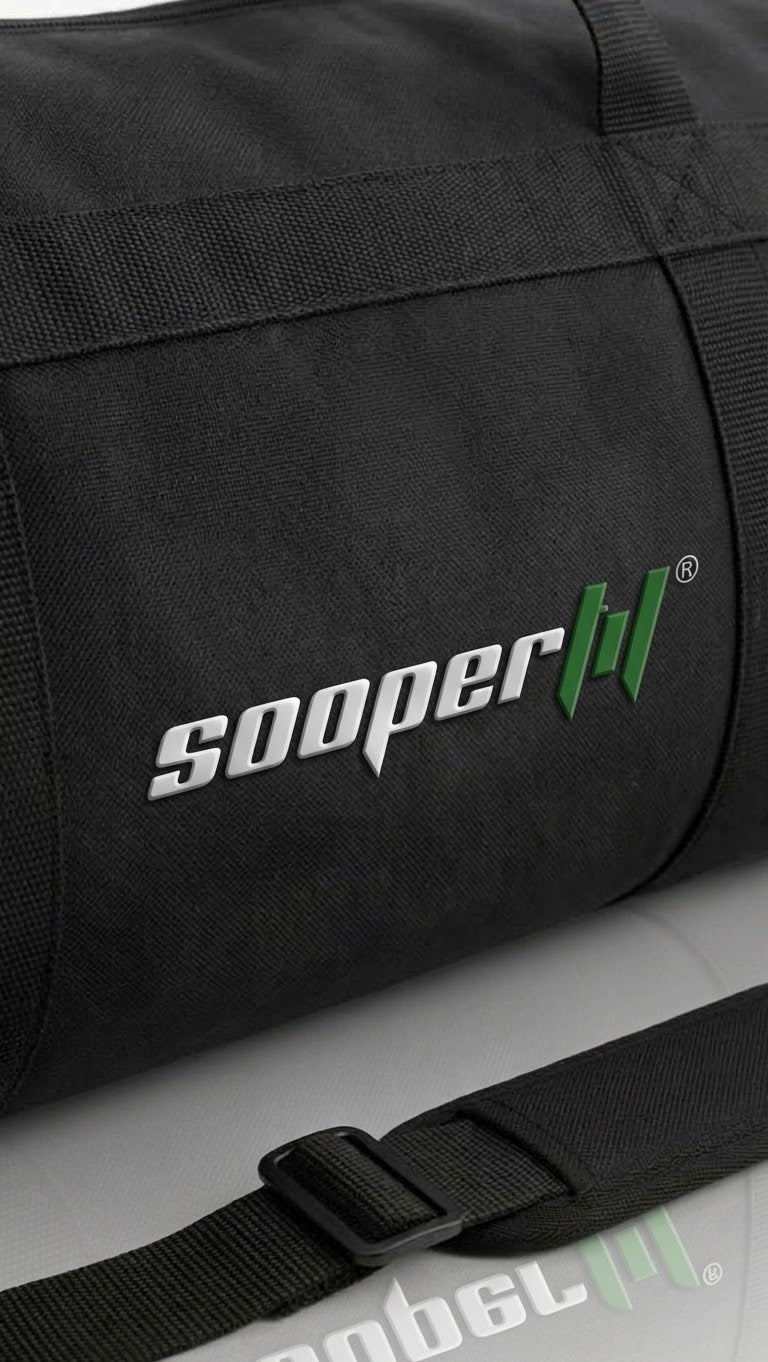 SooperFit Gym Duffel Bag Large Sports & Travel Bag with Spacious Interior Black