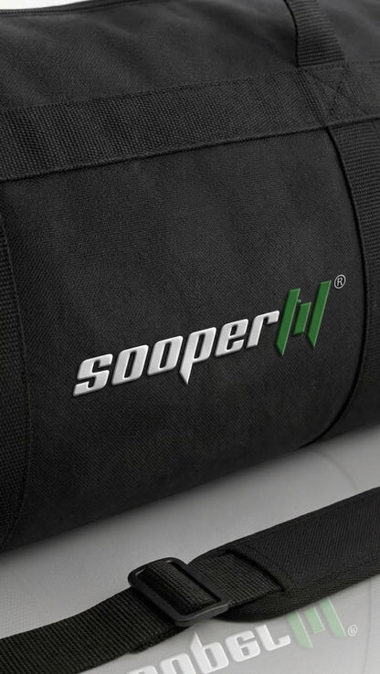 SooperFit Gym Duffel Bag Large Sports & Travel Bag with Spacious Interior Black
