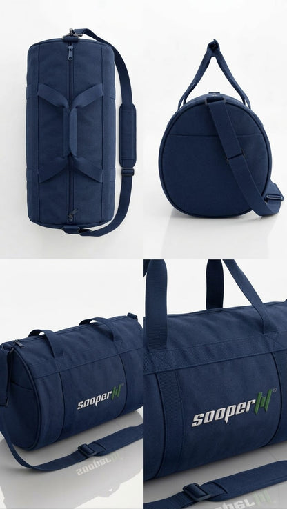 SooperFit Gym Duffel Bag Large Sports & Travel Bag with Spacious Interior Navy Blue