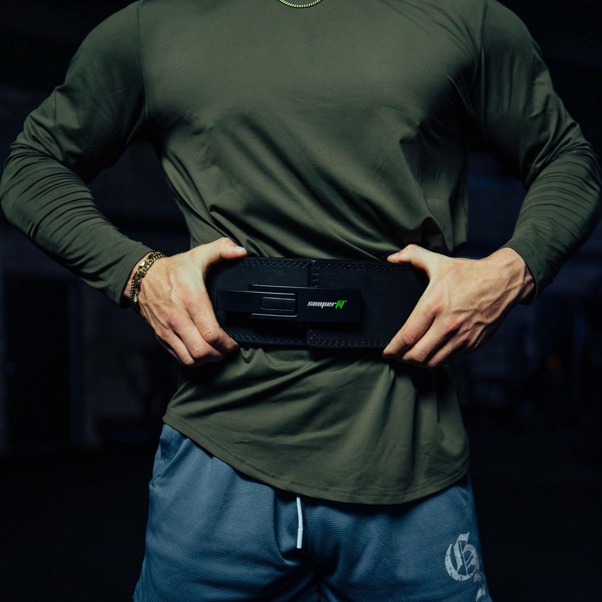 SooperFit Lever Belt 10mm Leather Weight Lifting Belt for Powerlifting-Sooperfit