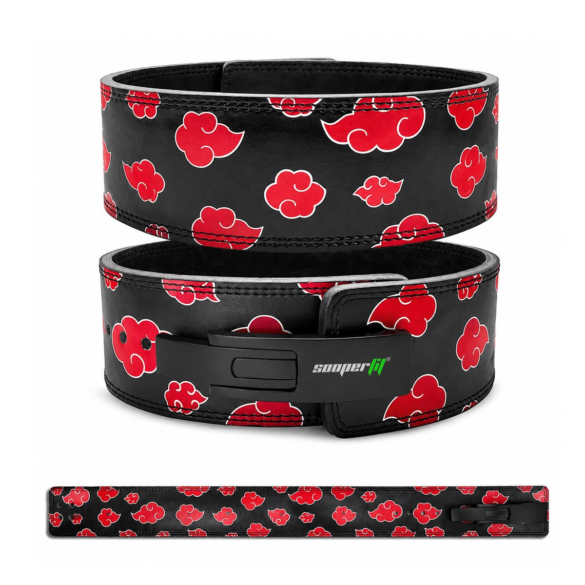 SooperFit 10mm Naruto Clouds Lever Belt For Weight Lifting And Powerlifting - Sooperfit