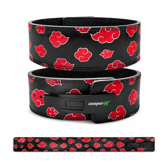 SooperFit 10mm Naruto Clouds Lever Belt For Weight Lifting And Powerlifting - Sooperfit