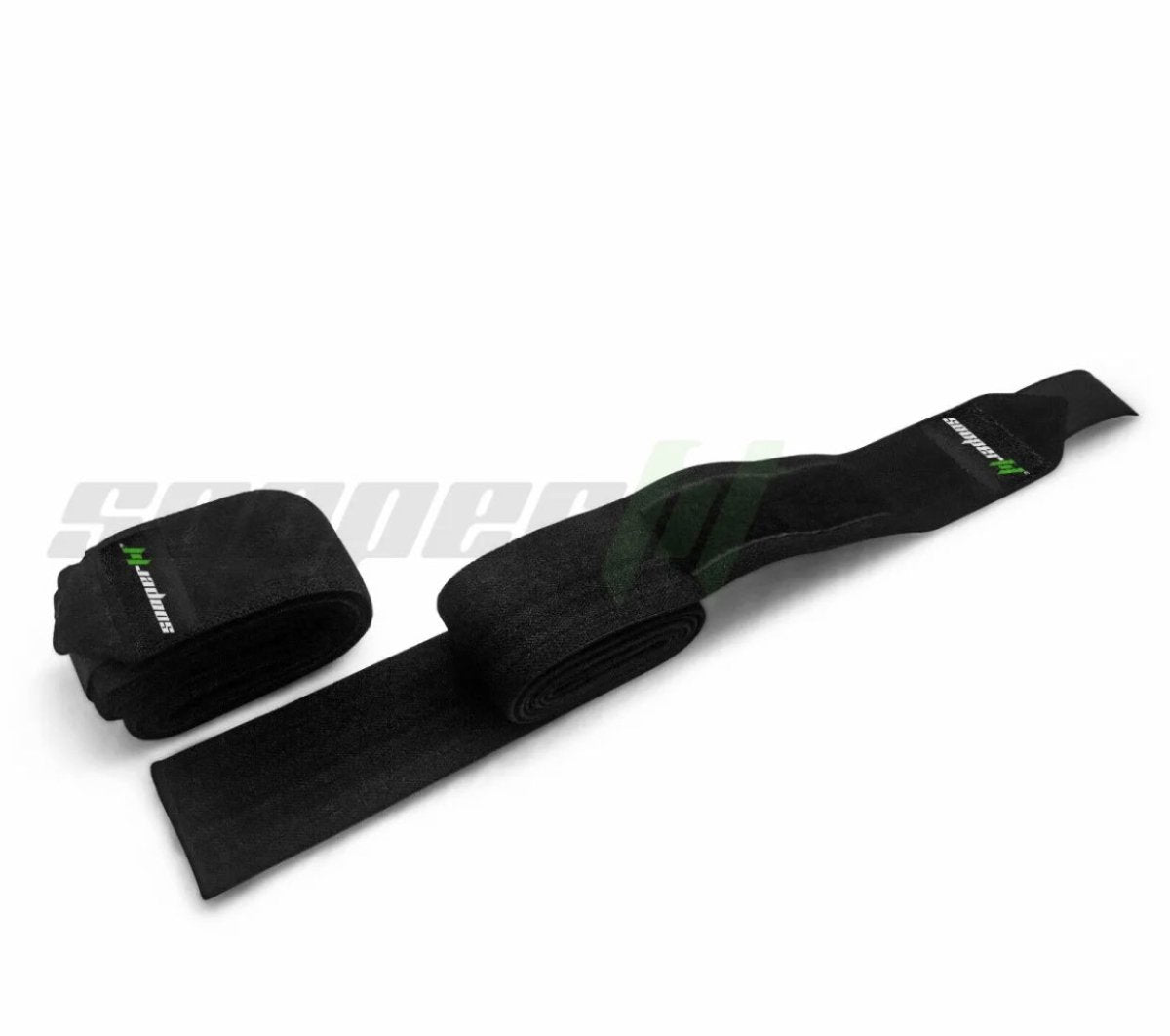 SooperFit 2M Knee Wraps for Squats & Weightlifting Adjustable Knee Support Straps Black-Sooperfit