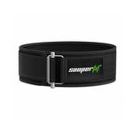 SooperFit 4” Nylon Self-Locking Weight Lifting Belt Back Support Gym Black