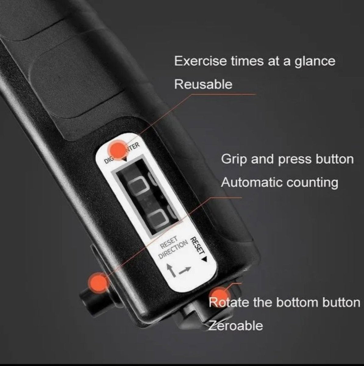 SooperFit Adjustable Hand Gripper with Rep Counter Grip Strengthener for Gym and Fitness - Sooperfit