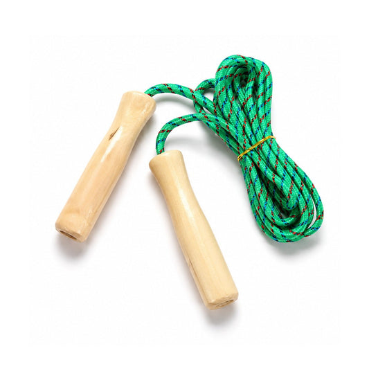 SooperFit Adjustable Skipping Rope 2.5M Wooden Handle Jump Rope for Fitness & Exercise - Sooperfit