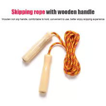 SooperFit Adjustable Skipping Rope 2.5M Wooden Handle Jump Rope for Fitness & Exercise - Sooperfit