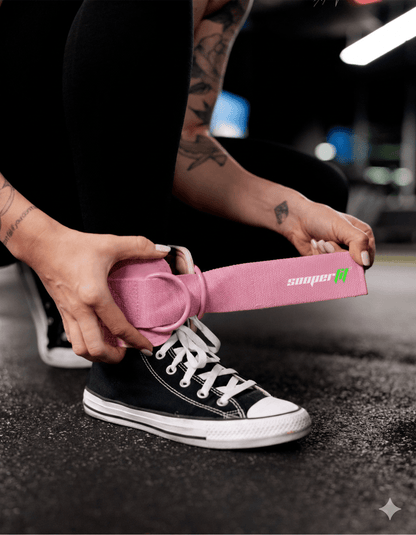 SooperFit Ankle Straps 2.0 Ultra Soft Neoprene Weight Lifting Straps Pink (Pair)-Sooperfit