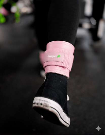 SooperFit Ankle Straps 2.0 Ultra Soft Neoprene Weight Lifting Straps Pink (Pair)-Sooperfit