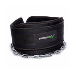 SooperFit Double Dip Belt Weight Lifting Belt for Pull-Ups Strength & Powerlifting Black