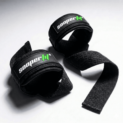 SooperFit Gym Power Bundle 4” Nylon Self-Locking Weight Lifting Belt & Power Straps-Sooperfit