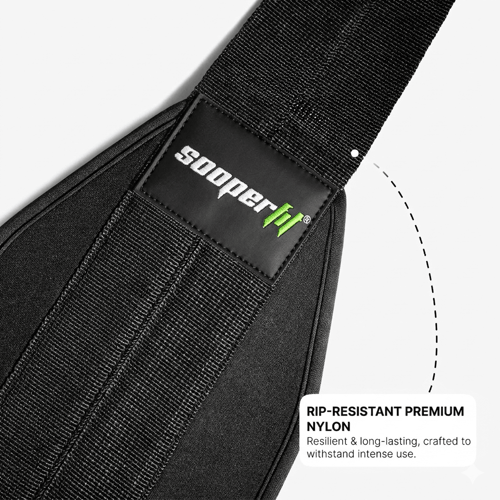 SooperFit Hanging AB Straps Adjustable Abdominal Straps for Pull - Up Abs Training Blue - Sooperfit