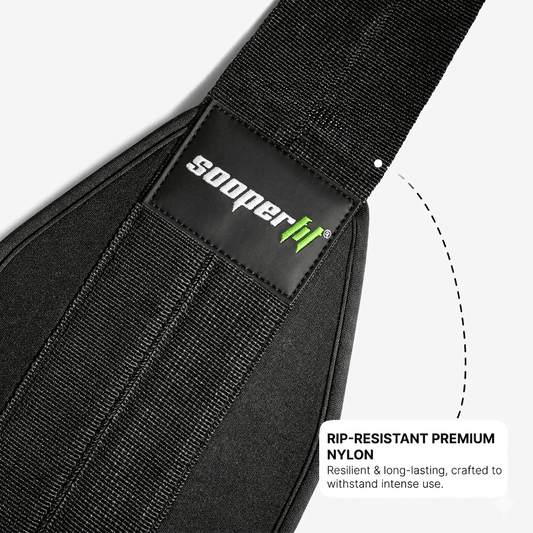 SooperFit Hanging AB Straps Adjustable Abdominal Straps for Pull-Up Abs Training Blue-Sooperfit