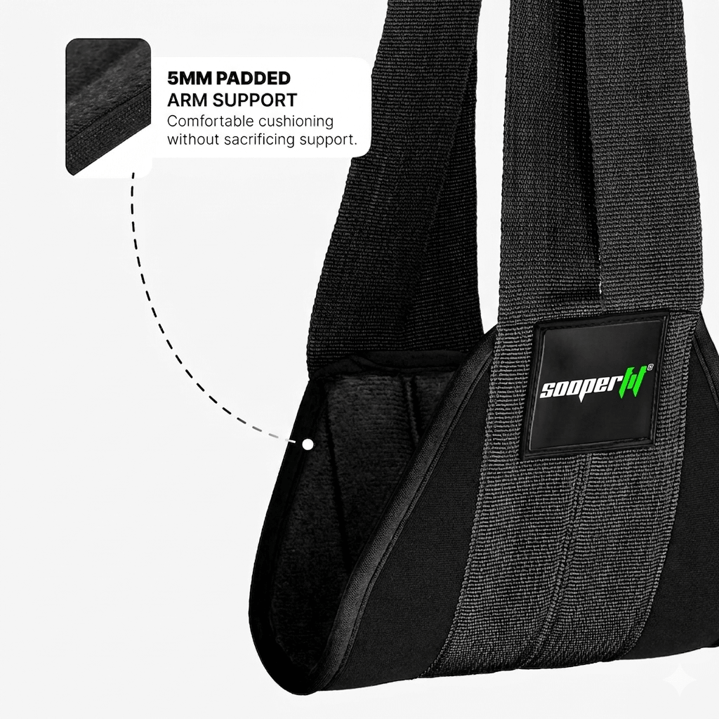 SooperFit Hanging AB Straps Adjustable Abdominal Straps for Pull - Up Abs Training Blue - Sooperfit