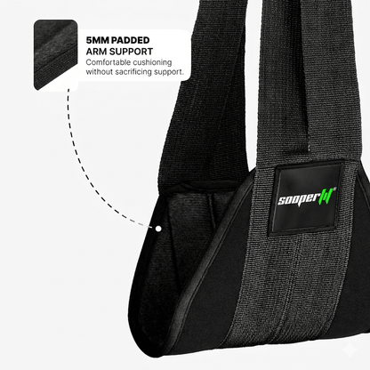 SooperFit Hanging AB Straps Adjustable Abdominal Straps for Pull - Up Abs Training Blue - Sooperfit