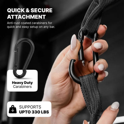 SooperFit Hanging AB Straps Adjustable Abdominal Straps for Pull - Up Abs Training Blue - Sooperfit