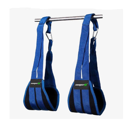 SooperFit Hanging AB Straps Adjustable Abdominal Straps for Pull-Up Abs Training Blue