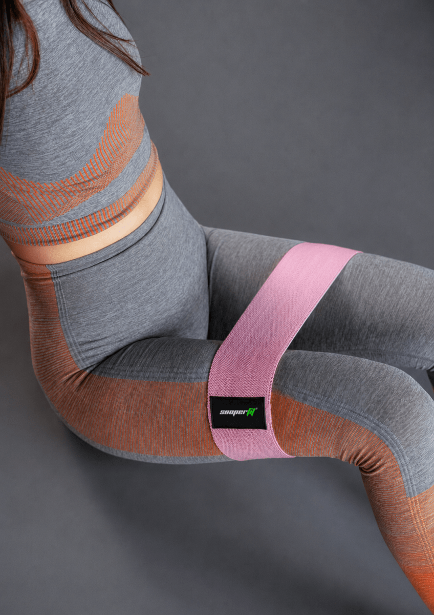 SooperFit Hip Resistance Band Medium Intensity Glute and Leg Workout Band for Women and Men - Sooperfit