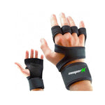 SooperFit Neoprene Gym Gloves with Wrist Support Anti-Slip Weight Lifting Gloves Black