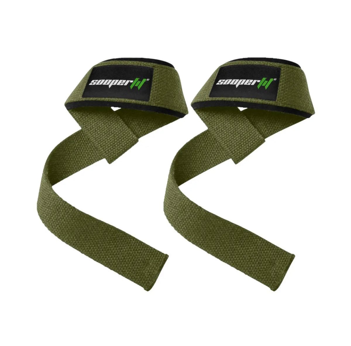 Sooperfit Neoprene Weight Lifting 6'' Belt + Power Strap Army Green Bundle 1 - Sooperfit