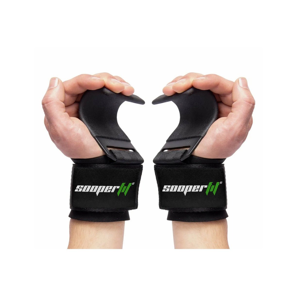 SooperFit Padded Weight Lifting Dip Hooks with Wrist Support Straps-Sooperfit