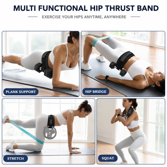 Sooperfit Premium Hip Thrust Belt for Dumbbells & Plates For Hip and Leg Workouts Red - Sooperfit