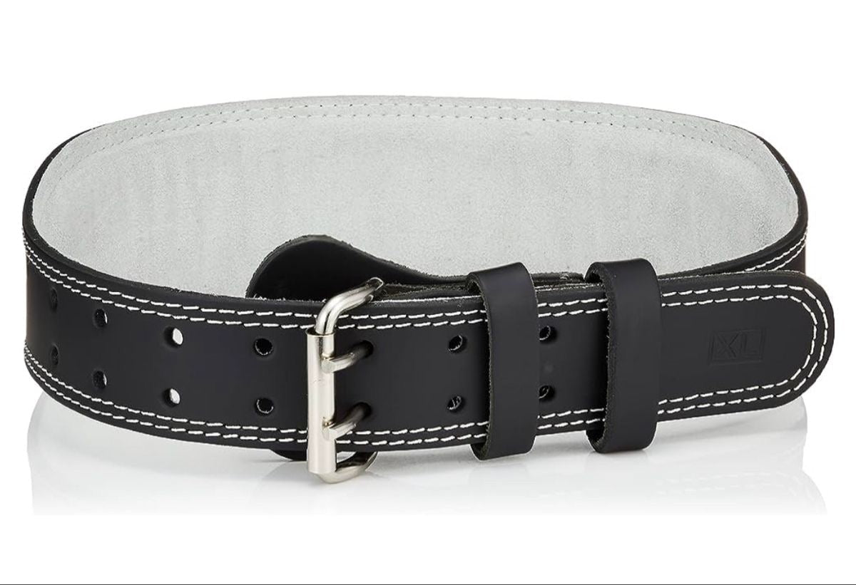 SooperFit PU Leather Weight Lifting Rexine Belt for Powerlifting Squats & Deadlifts Black - Sooperfit