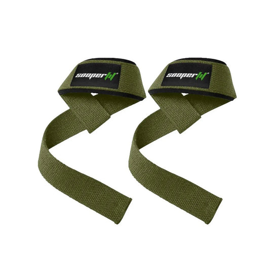 SooperFit Weight Lifting Power Wraps with Neoprene Padding Army Green-Sooperfit