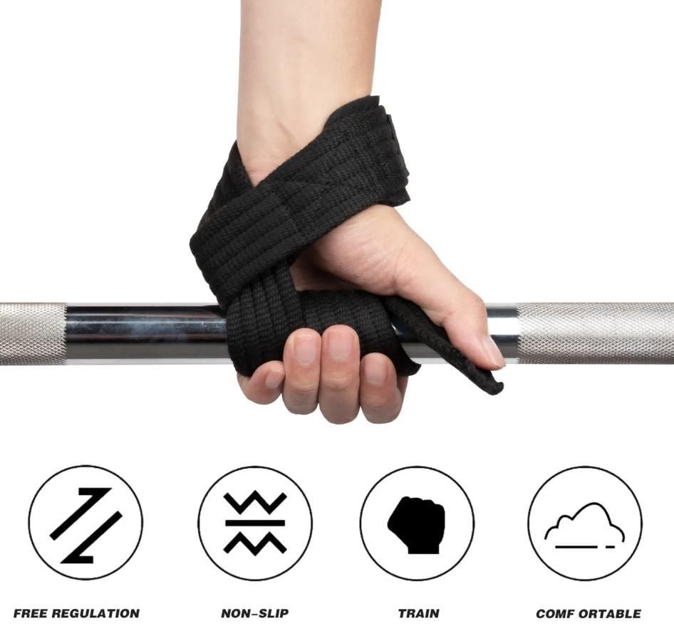 SooperFit Weight Lifting Power Wraps with Neoprene Padding Army Green