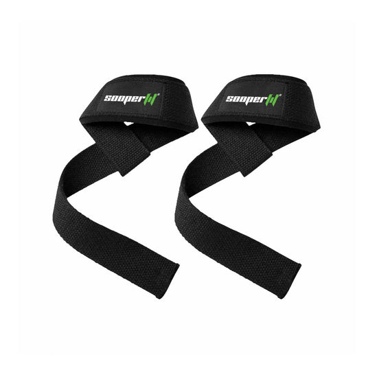 SooperFit Weight Lifting Power Wraps with Neoprene Padding Black