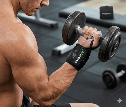 SooperFit Weight Lifting Wrist Wraps Heavy Duty Wirst Support Straps Black (Pair)-Sooperfit